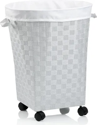 Image de KELA Panier à linge sur roulettes PORTO blanc KL-23132