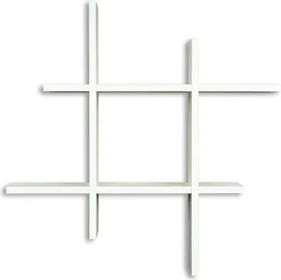 Produktbild von levandeo Hashtag Regal 75x75cm Wandregal Holz Weiß Bücherregal Hängeregal Deko