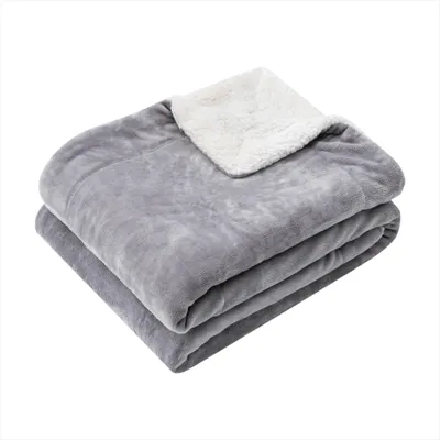 Produktbild von Flauschige Kuscheldecke Sherpa Sofaüberwurf Kuschelig Wendbar Wohndecke Skandi 150x200cm