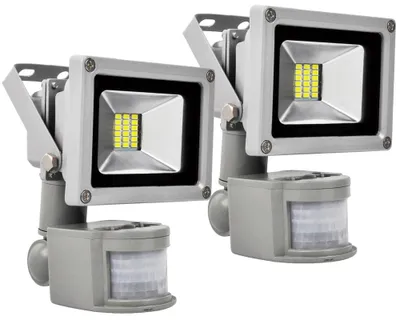 Produktbild von Greenmigo 2x 20W SMD LED Strahler Fluter mit Bewegungsmelder Kaltweiß Kaltweiss Licht IP65 Wasserdicht LED Lampe Flutbeleuchtung LED Gartenlampe Außen