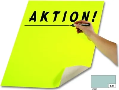 Produktbild von folia Plakatkarton 380g/m² silber 48x68cm 10 Blatt