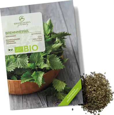 Produktbild von Brennnesselsamen - Heilkräuter Saatgut aus biologischem Anbau ideal für den heimischen Kräutergarten, Balkon & Garten (2000 Korn)