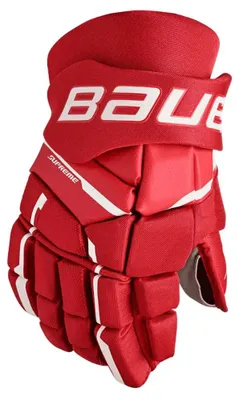 Image de Gants Bauer Supreme M3 Senior rouges, 14 pouces