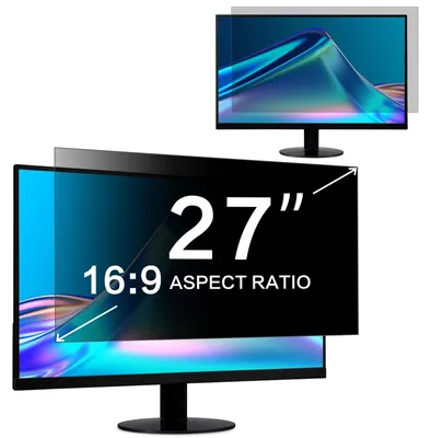 Zdjęcie produktu dla Filtr prywatyzujący do monitora - 27 cali - 16:9 - Ochrona przed niebieskim światłem - 598 x 337 mm