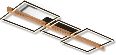 Produktbild von LED Deckenlampe Holz LED Deckenleuchte Wohnzimmer Dimmbar Schlafzimmer Flur