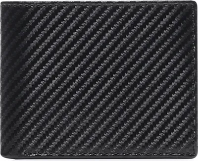 Image de Portefeuille mince pour hommes avec pince à billets Portefeuille bifold RFID pour cartes de crédit, Noir