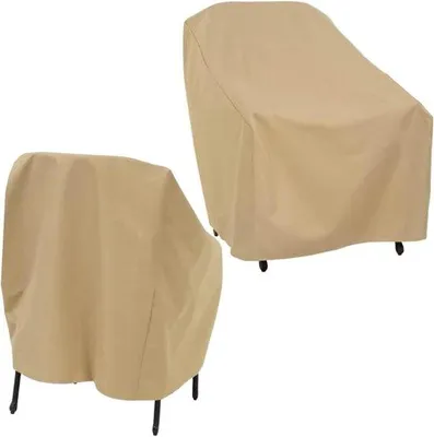 Produktbild von Famanu Stuhlbezüge für den Außenbereich - Wetterfeste Möbelbeschützer - 2 Stück - Beige