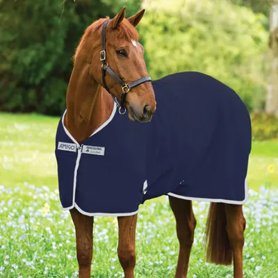 Produktbild von Horseware Amigo Jersey Cooler - navy/silver