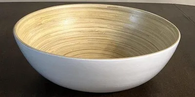 Image de Bol en bambou - Blanc - 30 cm