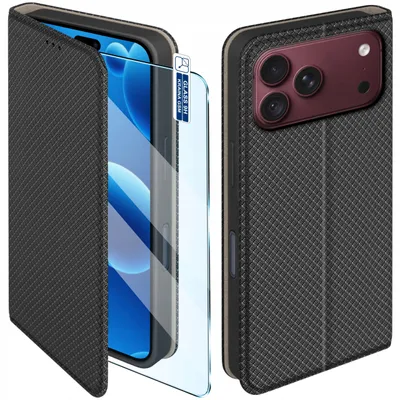 Zdjęcie produktu dla Etui Z Klapką Do Iphone 17 Pro Max | 18 Pro Max Zamykane Futerał + Szkło 9H