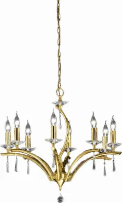 Produktbild von Kronleuchter Krone Gold 8-flg. E14 Design Kristall Bankamp 1119/8-26