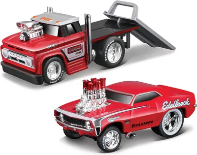 Image de Maisto - Muscle Transports - 1966 Chevrolet C60 Flatbed 1969 Chevrolet Camaro SS, 1:64