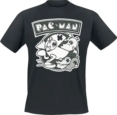 Produktbild von Difuzed - T-Shirt Herren - Pac-Man »Running Ghosts« (schwarz) Shirt S
