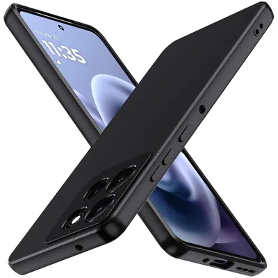 Produktbild von Silikon Hülle für Motorola Moto G86 / G86 Power 5G Schutzhülle Matt Schwarz Backcover Handy Case