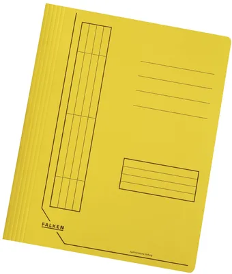 Produktbild von Falken 11287513 Schnellhefter - A4, kfm. und Amtsheftung, Manilakarton, gelb