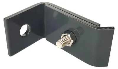 Produktbild von 3x Zaunanschlusswinkel kurz Doppelstabmatten Zaun Winkel für Tor Befestigung Anthrazit (RAL 7016)