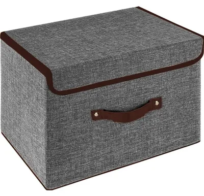 Immagine prodotto di Scatole pieghevoli con coperchio, contenitori cubici in tessuto, 25 x 19 x 16 cm