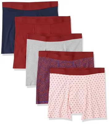 Produktbild von A. Essentials Herren Atmungsaktive Boxershorts aus Baumwolle, ohne Etikett, 5er-