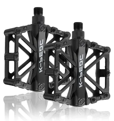 Immagine prodotto di Pedali per bicicletta in alluminio, adatti per mountain bike, BMX e bici da strada, con filettatura da 9/16 di pollice, antiscivolo, disponibili in 5 colori