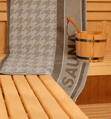 Produktbild von Jilda-Tex Saunatuch „Relax“ Beige 70x200 cm 500g/m²