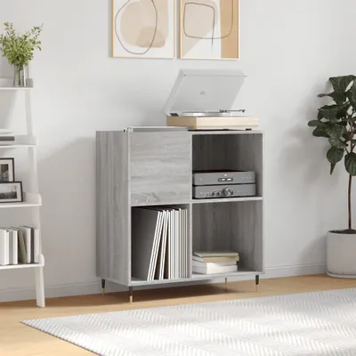 Produktbild von "2026 Promotion" Plattenschrank Grau Sonoma 84,5x38x89 cm Holzwerkstoff - CD- & DVD-Regale CC29689