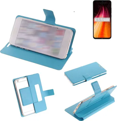 Produktbild von K-S-Trade Schutzhülle Handyhülle kompatibel mit Xiaomi Redmi Note 8T Flip cover Handy case Smartphone Klapphülle blau
