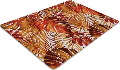 Produktbild von Stuhlunterlage Bürostuhlunterlage 120 cm x 90 cm Bodenmatte Bürostuhlunterlage - Feuerblätter