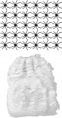 Produktbild von Halloween Spinnennetz mit 20 Spinnen Gruselige Dekoration