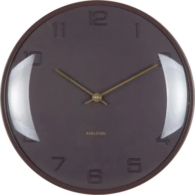 Produktbild von Karlsson - Wanduhr Fuerte Dome - Braun - 30.5x30.5x30.5cm