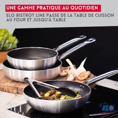 Image de Lot 2 Poêles 24/32 cm & 2 Faitouts 14/16 cm Elo Bistro Line