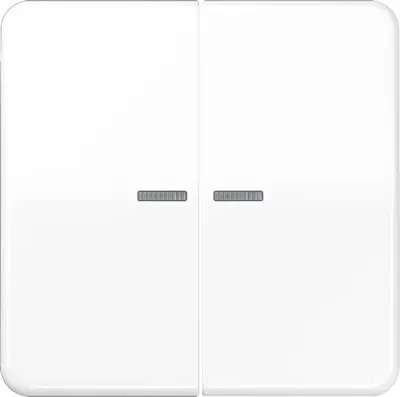Produktbild von Jung Wippe mit Lichtleiter für KNX Taster 2fach, Duroplast, Serie CD, alpinweiß CD102KO5WW