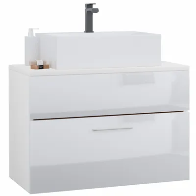Obrázek produktu pro Skříňka pod umyvadlo s deskou LUPO LP7 bílý lesk