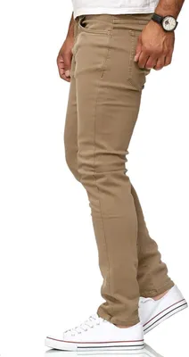 Produktbild von Red Bridge Herren Jeans Hose Slim-Fit Röhrenjeans Denim Colored Camel W30 L32