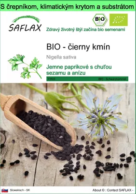 Obrázok produktu pre SAFLAX Garden to go - BIO - čierny kmín - Nigella sativa - 300 Semená - S črepníkom, klimatickým vekom a pestovateľským substrátom