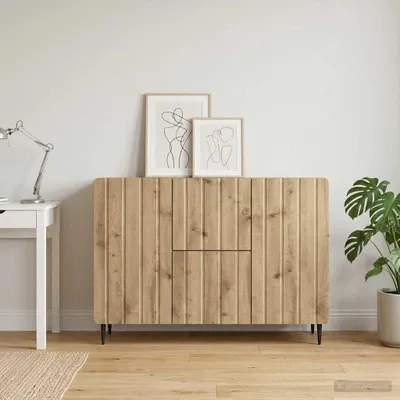 Zdjęcie produktu dla Maison Exclusive – kredens z drewna dębowego Artisan 89 x 34,5 x 62 cm z materiałów drewnopochodnych