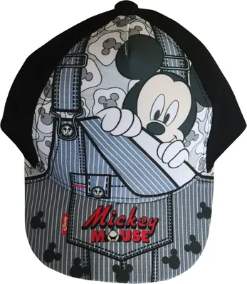 Produktbild von Disney Mickey Mouse Kappe, Base Cap, Mütze, Sonnenhut, Schwarz-Grau, Gr. 48
