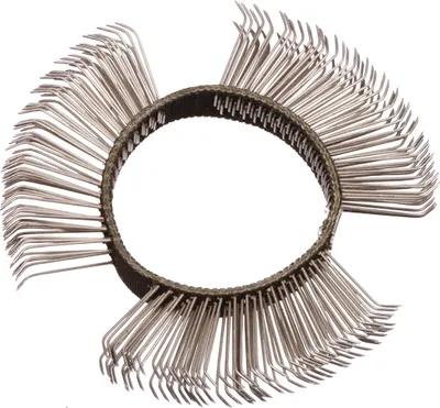 Image de Bande à brosses métalliques grossière, coudée