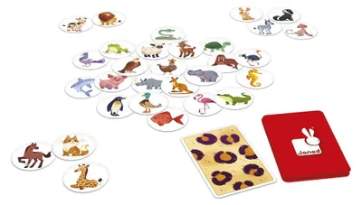 Produktbild von Janod Brettspiel Tiere 2-6 Spieler ab 3 Jahre J02621 Mehrfarbig