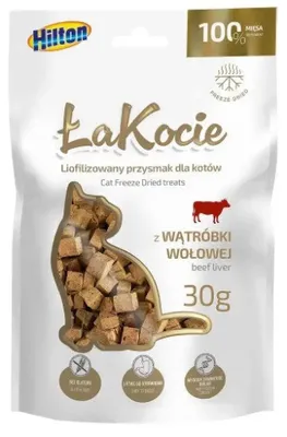 Produktbild von HILTON Gefriergetrocknete Rinderleber Leckerli für Katzen 30G