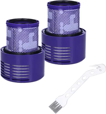 Zdjęcie produktu dla 2x Filtry zamienne Sillar do odkurzaczy Dyson w komplecie z odkurzaczem | Filtry zamienne do odkurzaczy V10 SV12 | Filtry zmywalne