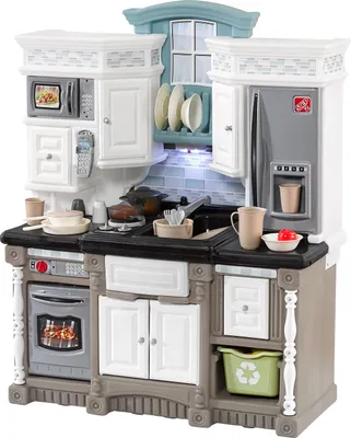 Produktbild von Step2 Lifestyle Dream Kitchen Spielküche | Spielzeugküche für Kinder mit 37 teiligem Zubehör Set inkl. u.a. Geschirr & Töpfe | Kinderküche aus Kunststoff / Plastik