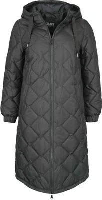 Produktbild von Black Premium by EMP Damen schwarzer Steppmantel mit Rautensteppung S