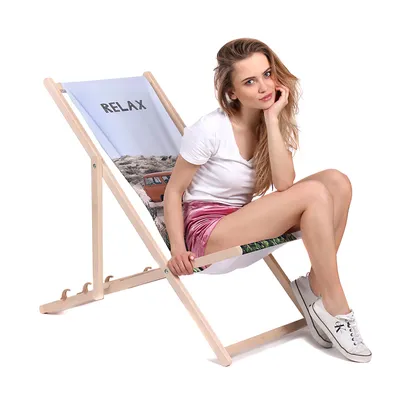 Produktbild von Dreamroots Liegestuhl klappbar Holz, Buchenholz bis zu 130 kg, Sonnenliege klappbar mit 3-stufiger Neigungsregulierung der Rückenlehne, Relax
