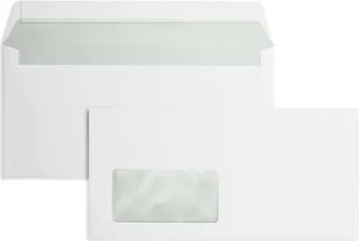 Produktbild von Briefumschläge DIN C6/5 80g/qm haftklebend Fenster VE=1000 Stück weiß