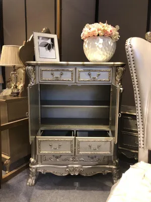 Produktbild von Buffet Anrichte Kommode Echte Handarbeit Holz Barock Rokoko Anrichten Kommoden
