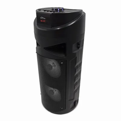 A black Media Tech MT3165 portable Bluetooth speaker is shown against a white background.