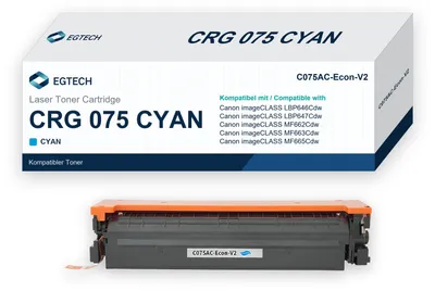 Produktbild von Toner kompatibel mit Canon CRG 075 Cyan Cyan imageCLASS LBP646Cdw LBP647Cdw