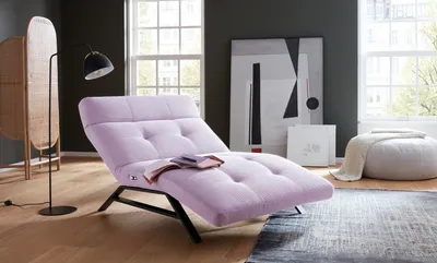 Produktbild von Relaxliege Einzelsofa Areivir Cord Altrosa 120x158-198