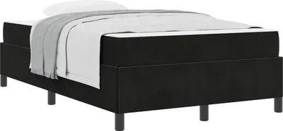 Immagine prodotto di Struttura del letto con materasso Nero 120 x 190 cm Tessuto