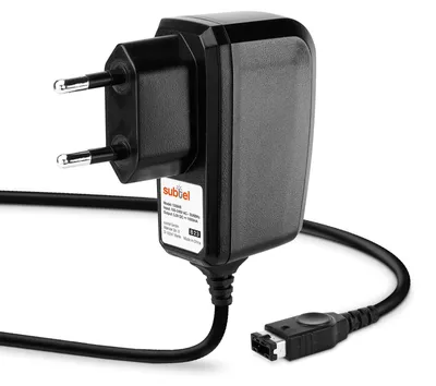 Produktbild von subtel, 5V Ladegerät kompatibel mit Nintendo DS, Game Boy Advance SP Netzteil System Connector Stecker 2A Stromkabel 1.10m Ladekabel AC Adapter